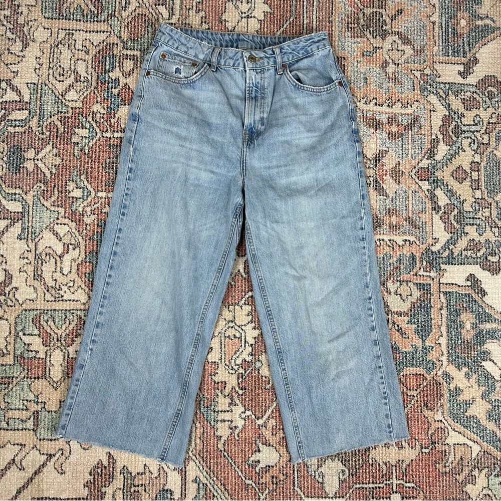 Topshop Moto Jeans Cropped Wide leg W30 L30 - Picture 1 of 9